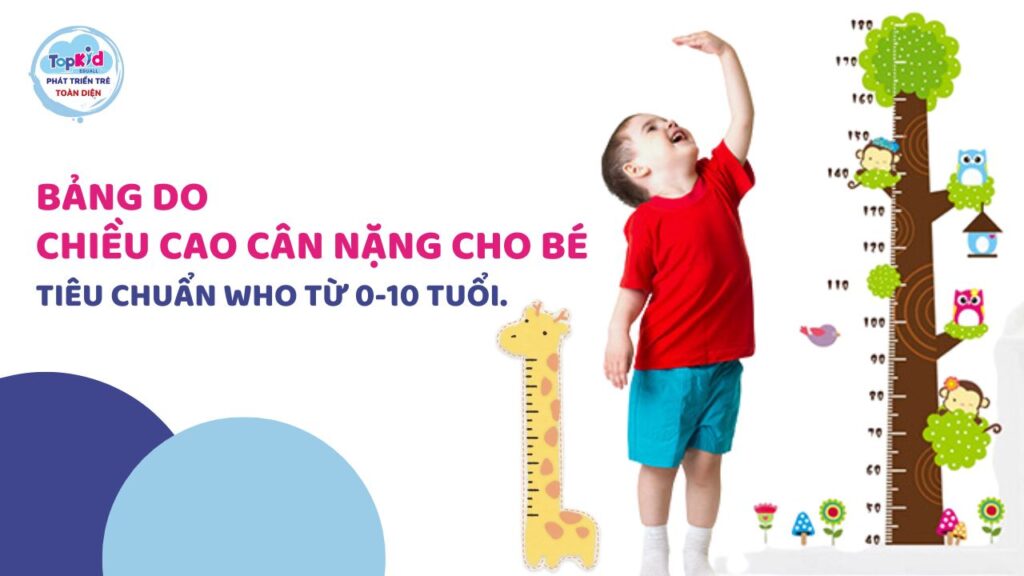 Chiều cao cân nặng chuẩn của bé