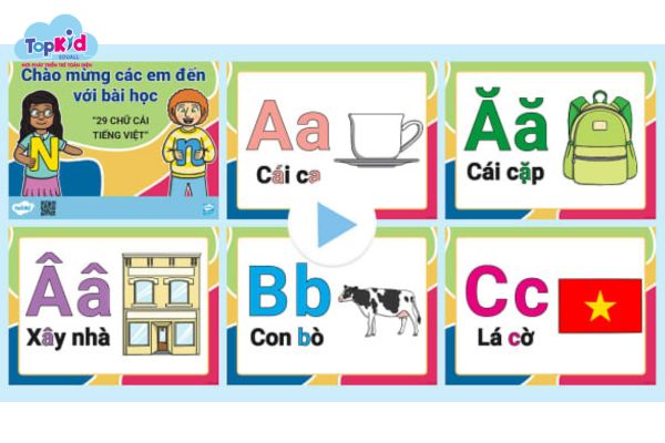 Cho bé tự do học chữ cái mà không cần theo đúng thứ tự bảng chữ cái