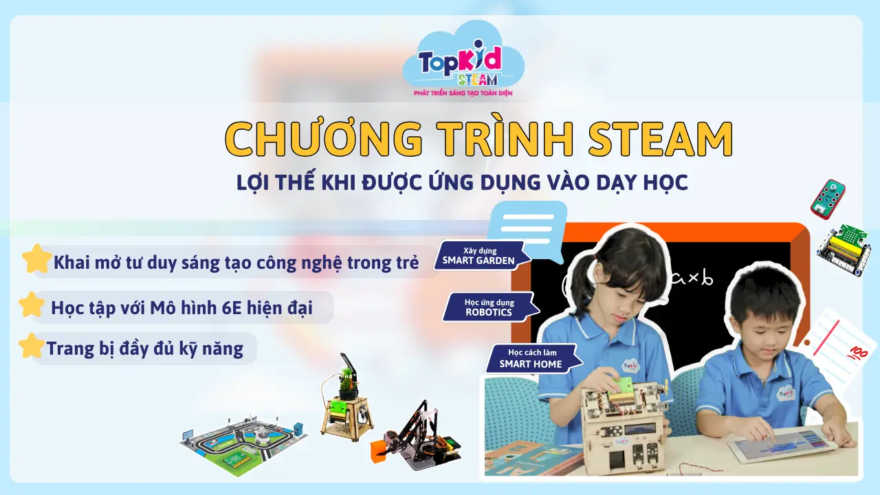 Chương trình steam lợi thế khi ứng dụng vào dạy học