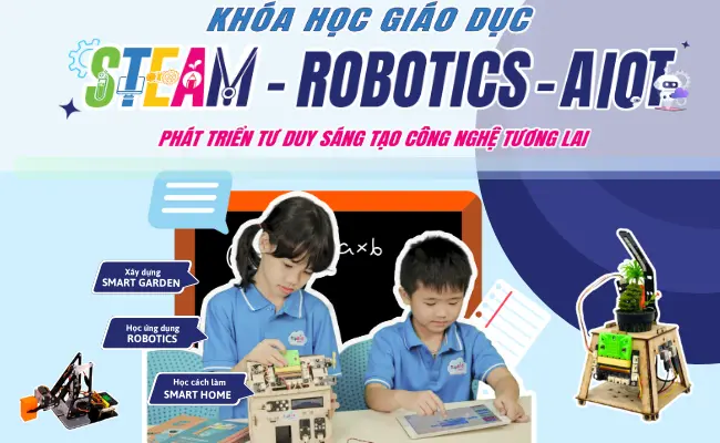 khóa học Giáo Dục STEAM - robotics -aiot topkid eduall