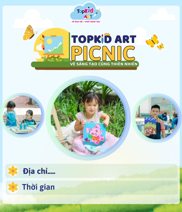 vẽ tranh sáng tạo cùng thiên nhiên topkdi art picnic