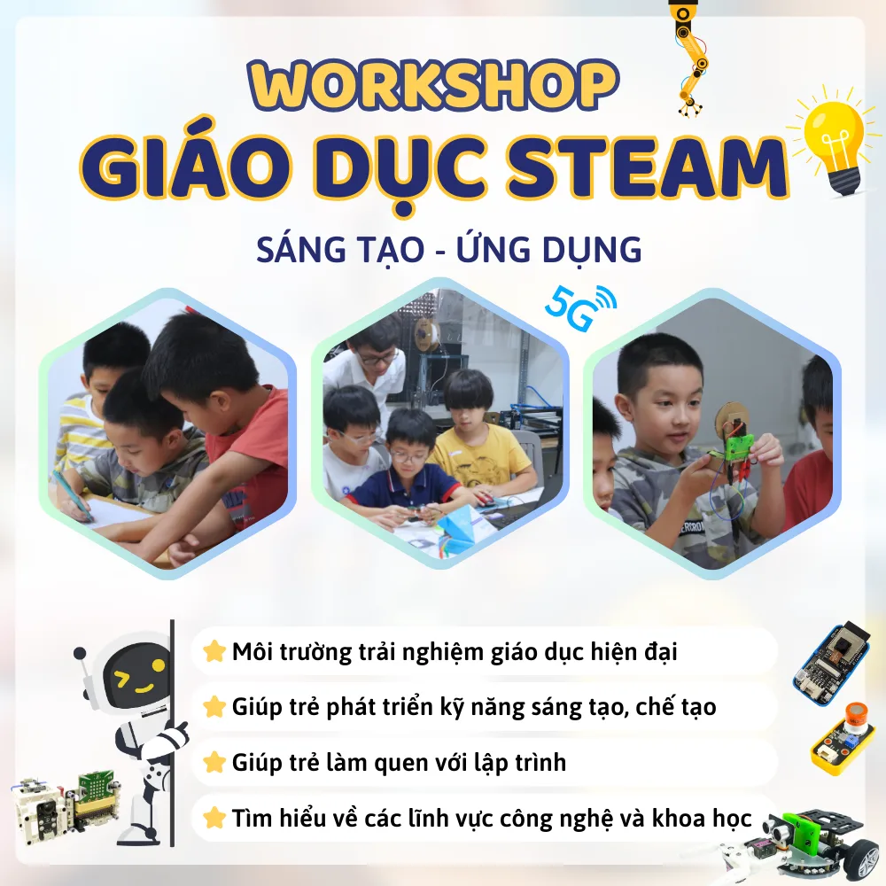 trải nghiệm giáo dục STEAM Robotics AIOT