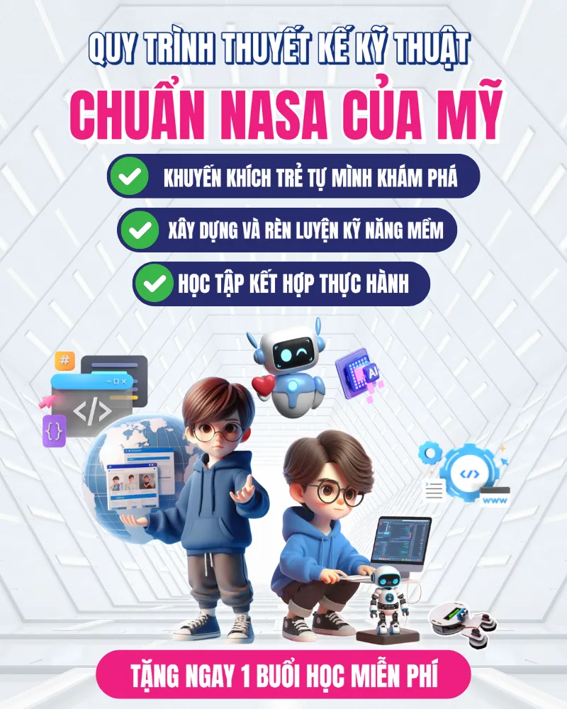 Popup quy trình học tập chuẩn NASA của Mỹ