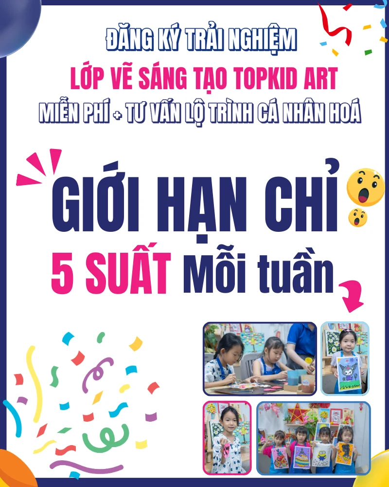 Chương trình khuyến học lớp vẽ sáng tạo TOPKID art