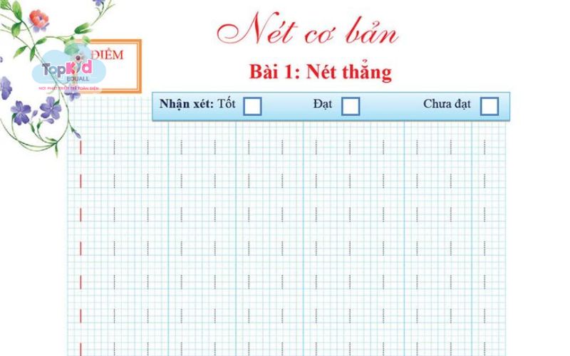 các nét cơ bản lớp 1