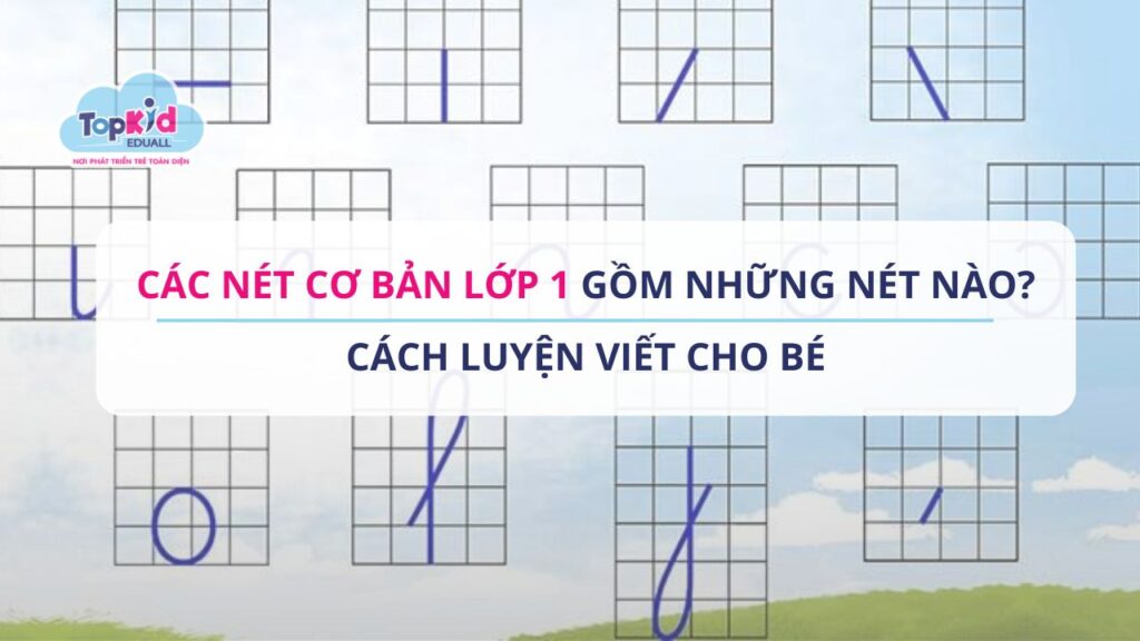 Các nét cơ bản lớp 1 gồm những nét nào? Cách luyện viết cho bé