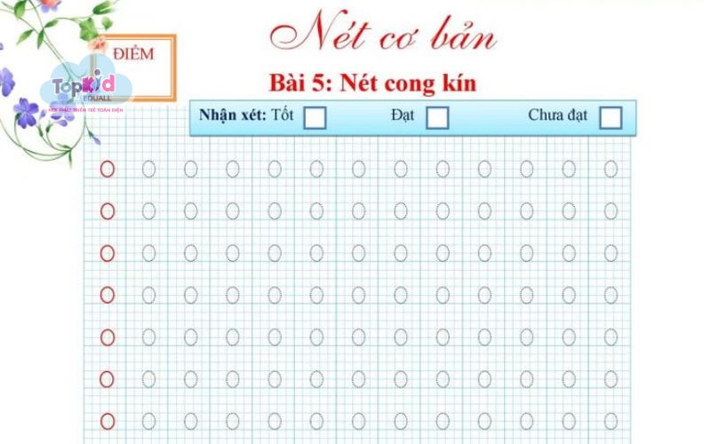 các nét cơ bản lớp 1