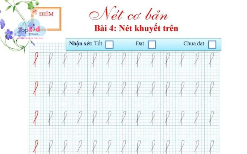 các nét cơ bản lớp 1