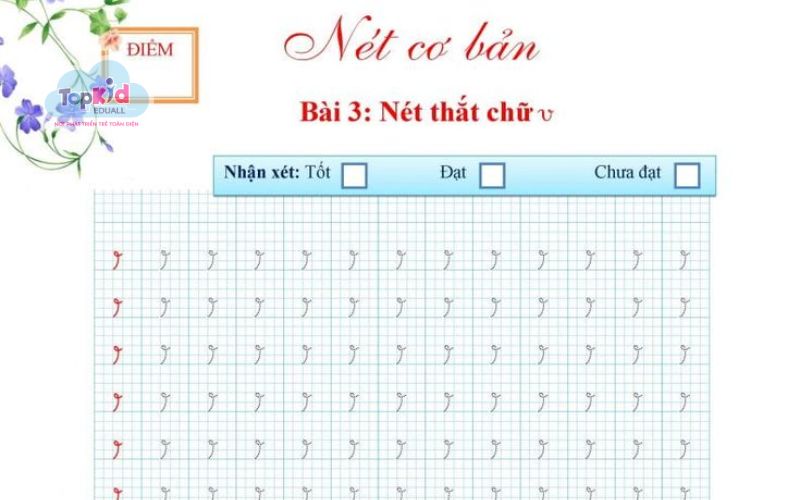 các nét cơ bản lớp 1