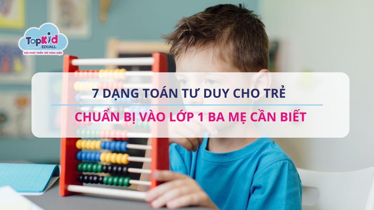 toán tư duy cho trẻ chuẩn bị vào lớp 1