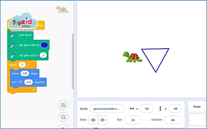 Vẽ hình tam giác trong Scratch