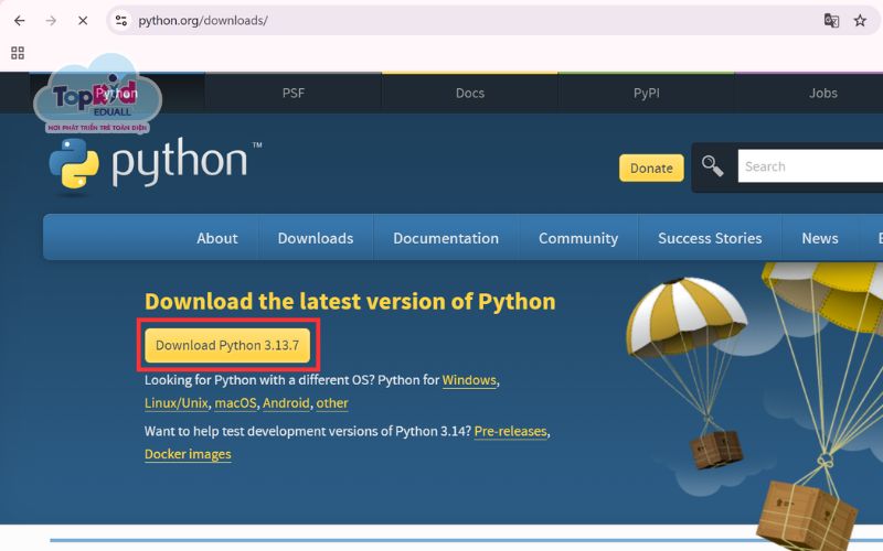 Cách tải Python trên Windows