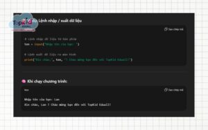 Danh sách các lệnh trong Python & cách dùng cho trẻ mới học