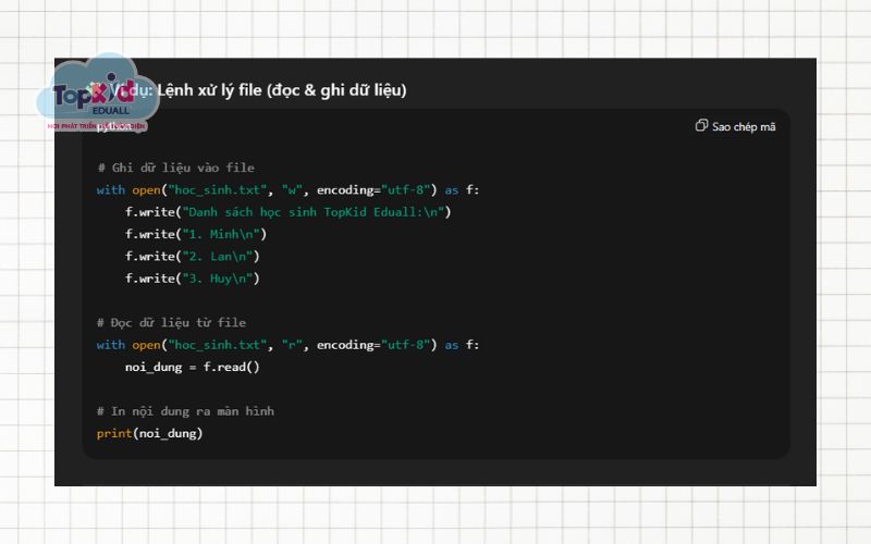 Lệnh xử lý file
