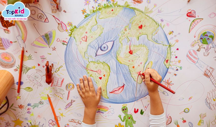 Cảm xúc của con được thể hiện rõ qua mỗi bức tranh Cảm xúc của con được thể hiện rõ qua mỗi bức tranh