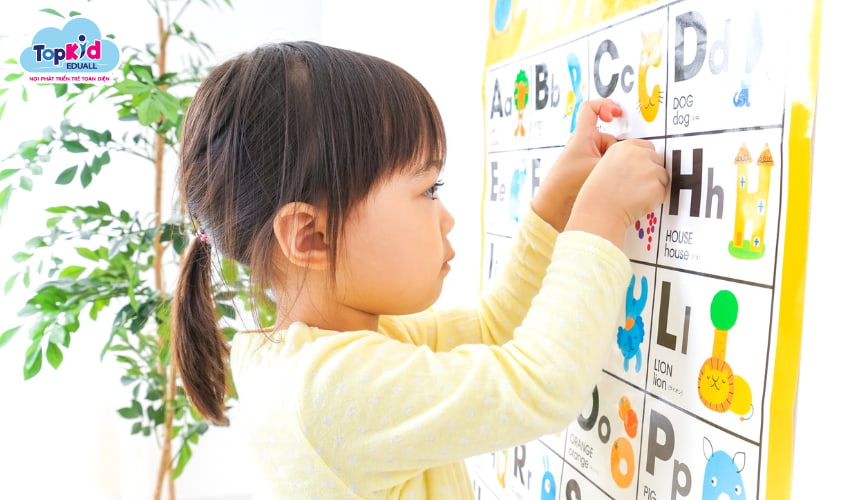 Góc học tập trực quan của trẻ.