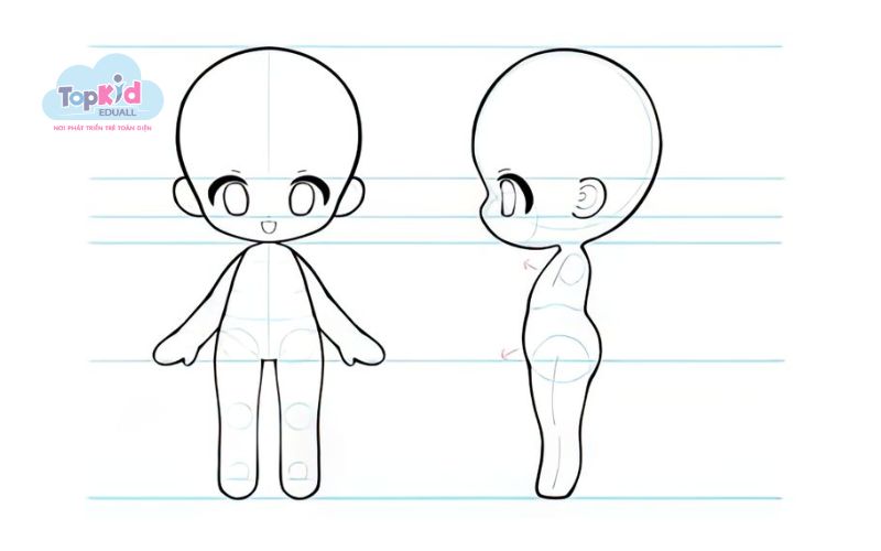Cách vẽ khung người chibi