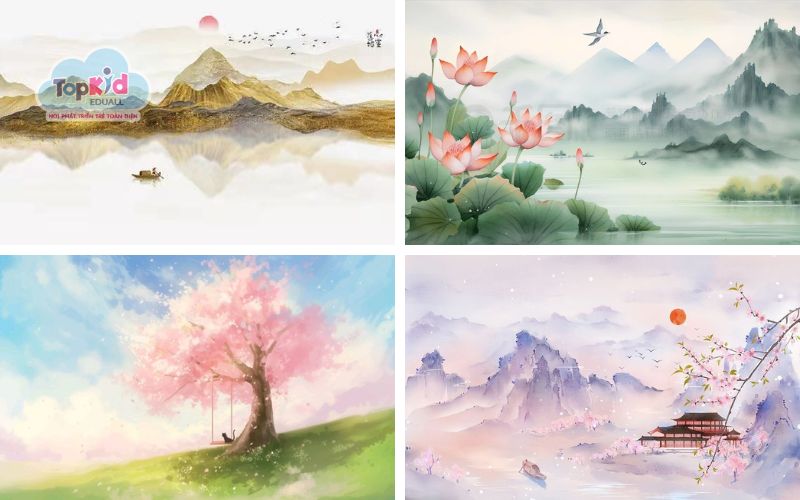 Ý tưởng tranh màu nước minimalism & Trừu tượng (15+ Ý tưởng)