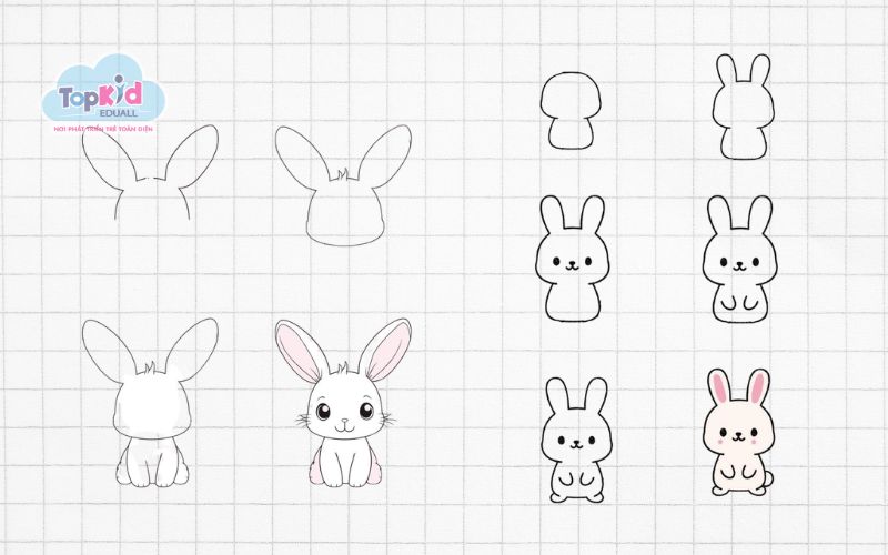 Hướng dẫn vẽ con thỏ dễ thương