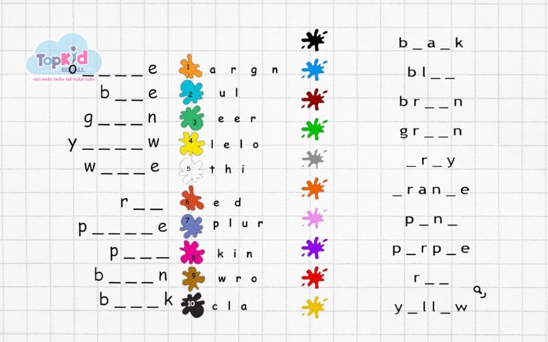Bài tập chủ đề 1: Màu sắc (Colors)