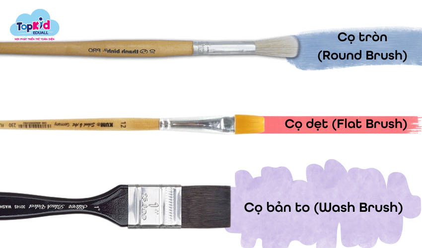 Các dáng cọ vẽ màu nước cho người mới bắt đầu.