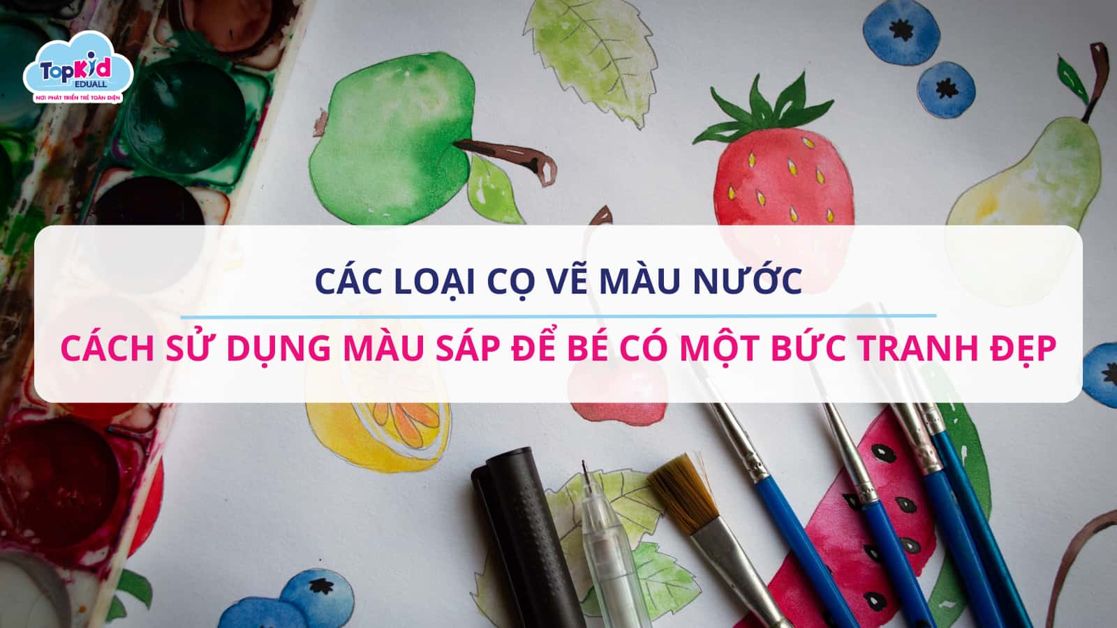 Các loại cọ vẽ màu nước và cách sử dụng màu sáp.
