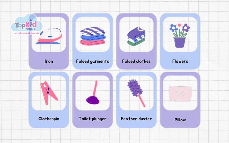 Chủ đề từ vựng tiếng Anh cho trẻ em về đồ vật trong nhà