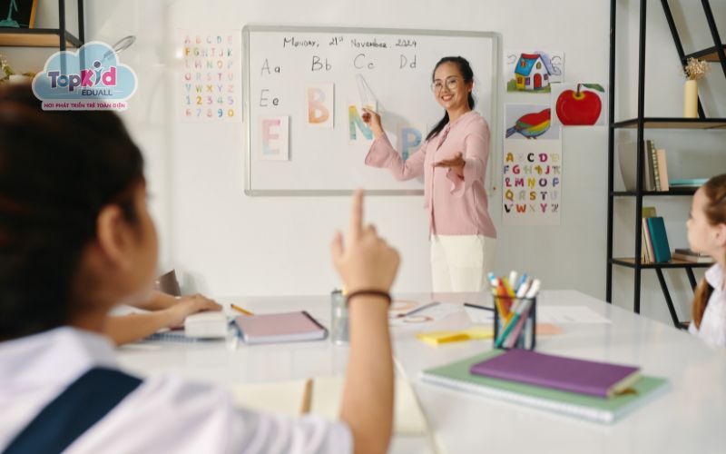 Từ vựng tiếng Anh lớp 1 là bộ từ cơ bản về chủ đề trường học, gia đình, thức ăn, đồ vật và hoạt động vui chơi.