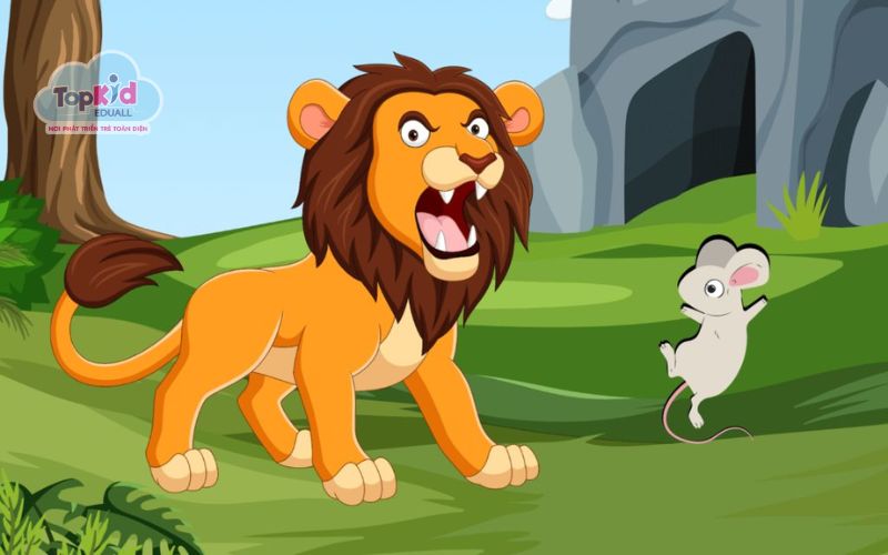 Truyện tiếng Anh cho bé: The Lion and the Mouse (Sư tử và Chuột con)