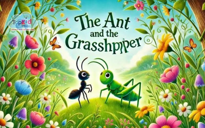 Truyện tiếng Anh cho bé: The Ant and the Grasshopper (Con Kiến và Con Châu Chấu)