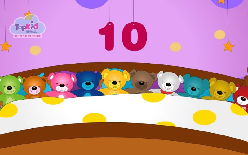 Bài hát tiếng Anh cho bé: Ten In The Bed