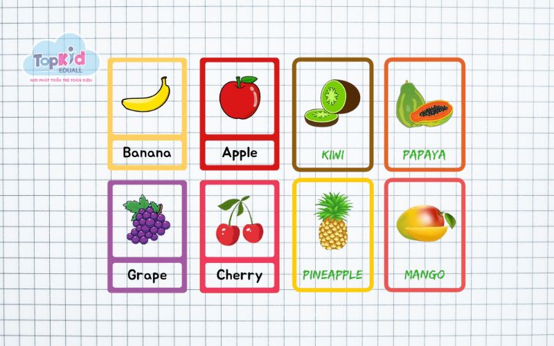Flashcard trái cây & đồ ăn (Food)